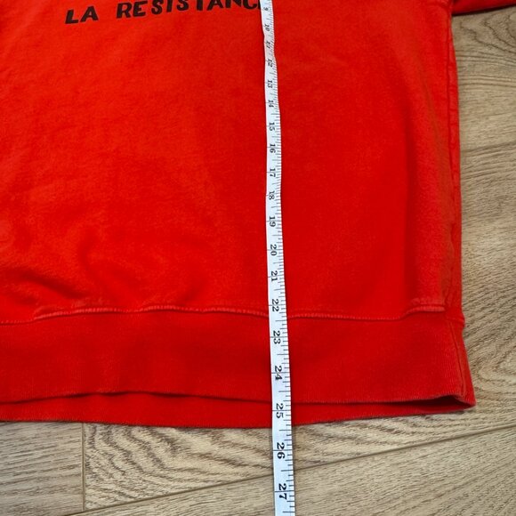 Clare V “Vive La Résistance” Red Sweatshirt Sz L - Picture 5 of 9